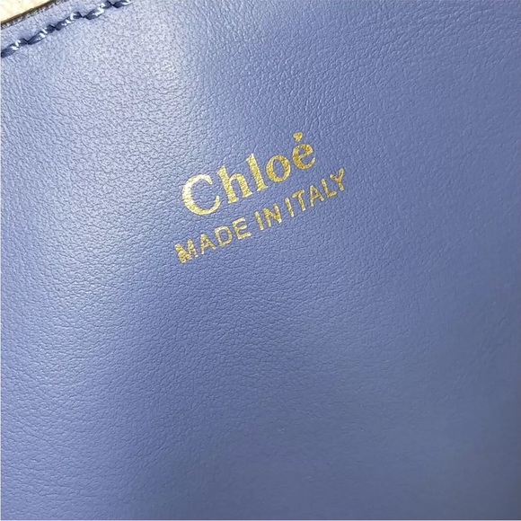 💖 PRISTINE‼️ Authentic Chloé Baylee Bicolor Tote Bag in Navy/Blue✨✨✨ - Picture 15 of 16